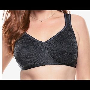 Comfort choice black lace bra.